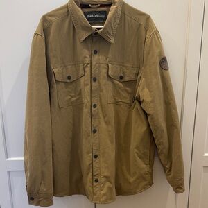 Eddie Bauer Men's Tan Shirt Jacket